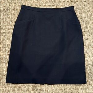 Classic lightweight wool suiting waistband skirt pockets vintage DKNY EUC 4 6 8